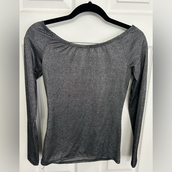Dynamite Metallic Off Shoulder Long Sleeve Top - Picture 3 of 3